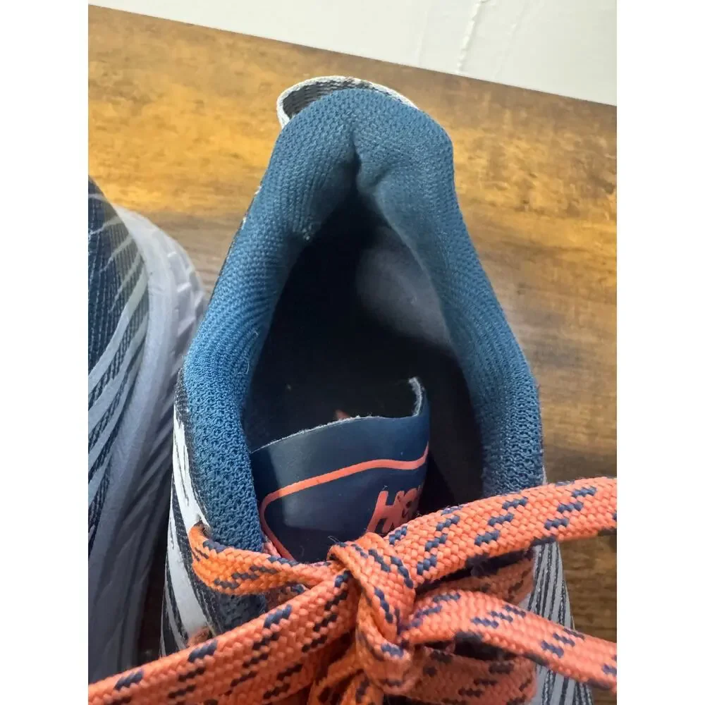 HOKA Speedgoat 4 Trail Running Shoes Blue Heather/Orange Size 6.5